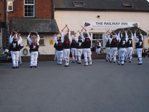 Finishing Constant Billy with Towersey Morris at the Railway Inn, Culham