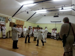 Lepton Morris testing stick resilience at the Oxford City Ale 2015.