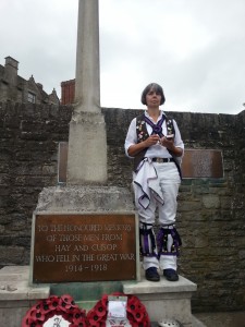 Outside Hay Castle. Barbera gets a better view of the action.