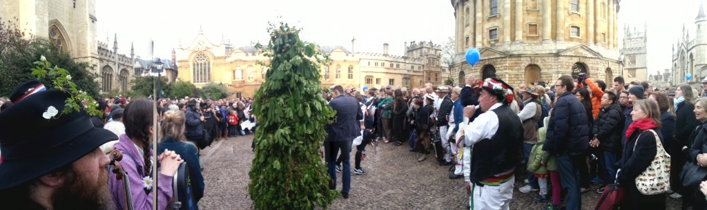 A May Morning panorama by the Radcliffe Camera.