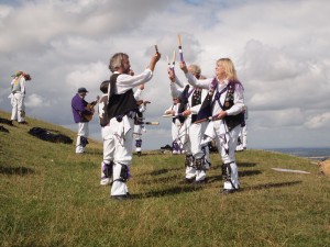 Dancing Constant Billy atop the White Horse at Uffington.