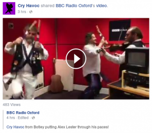 Teaching BBC Radio Oxford's Alex Lester a dance.