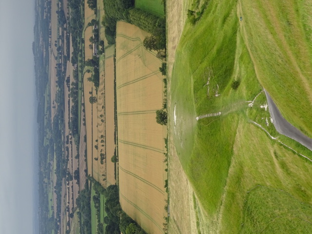 Looking down the hill